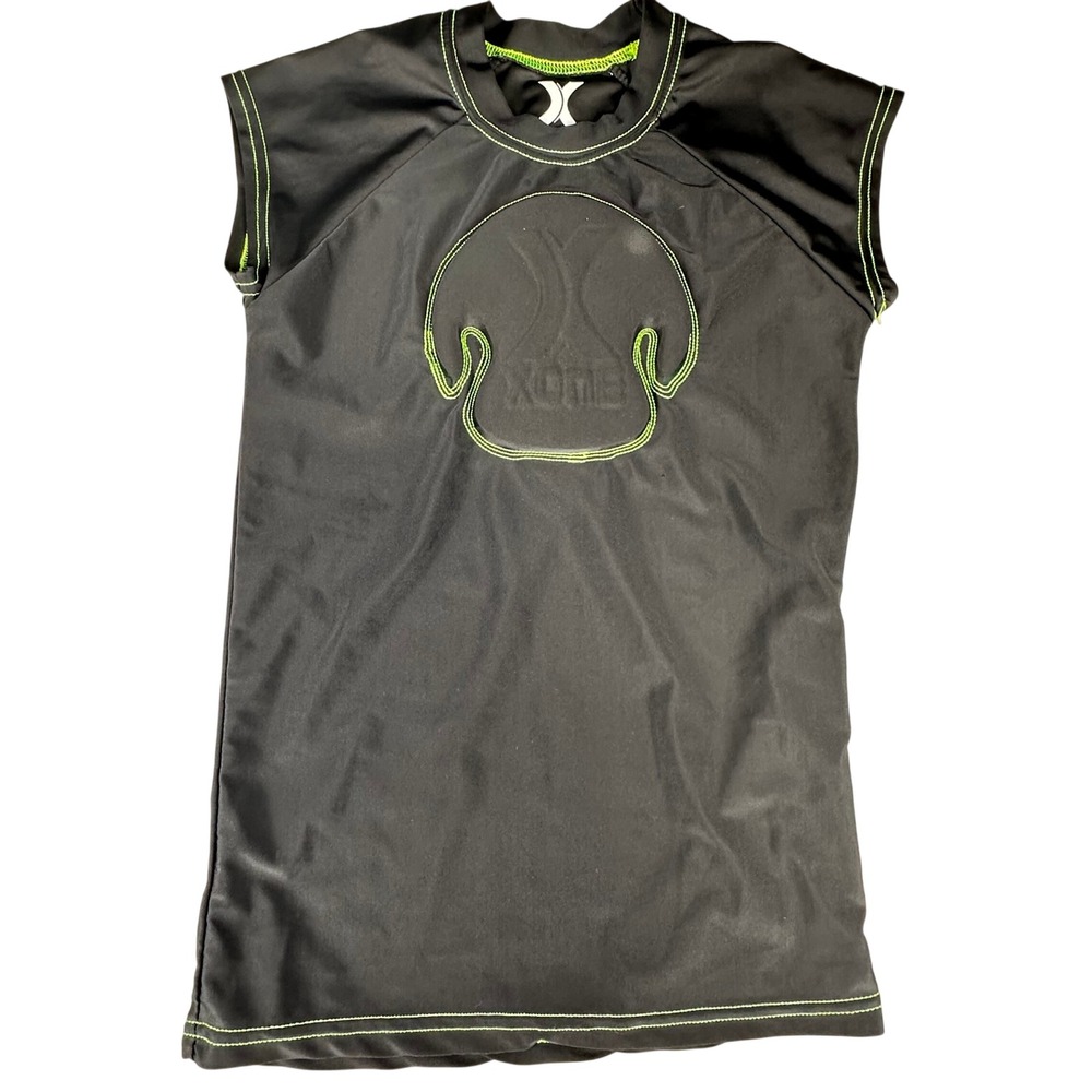 Xone Sport Youth Small Compression Padded Chest Protector Shirt Black Sleeveless